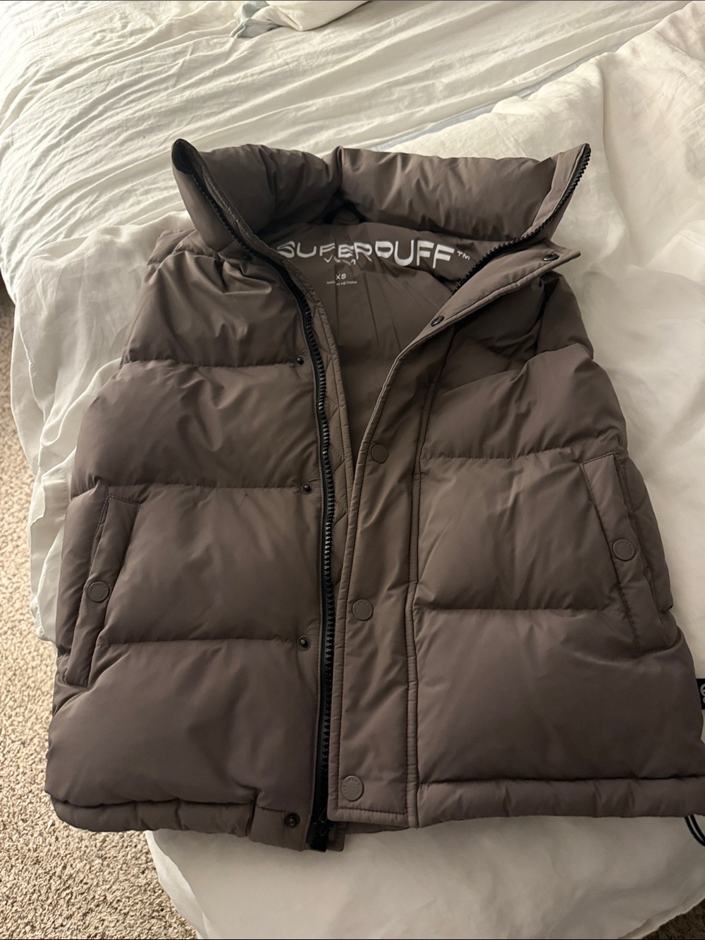 Super puff vest XS modern taupe